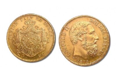 20 Βελγικά Φράγκα 1878