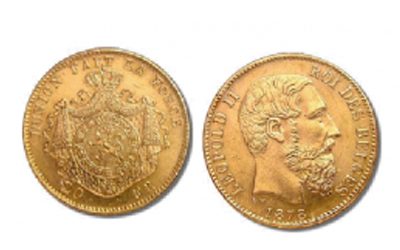 20 Βελγικά Φράγκα του 1878