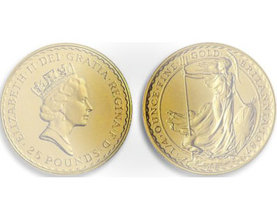 Χρυσό νόμισμα Βρετανίας 25 pounds