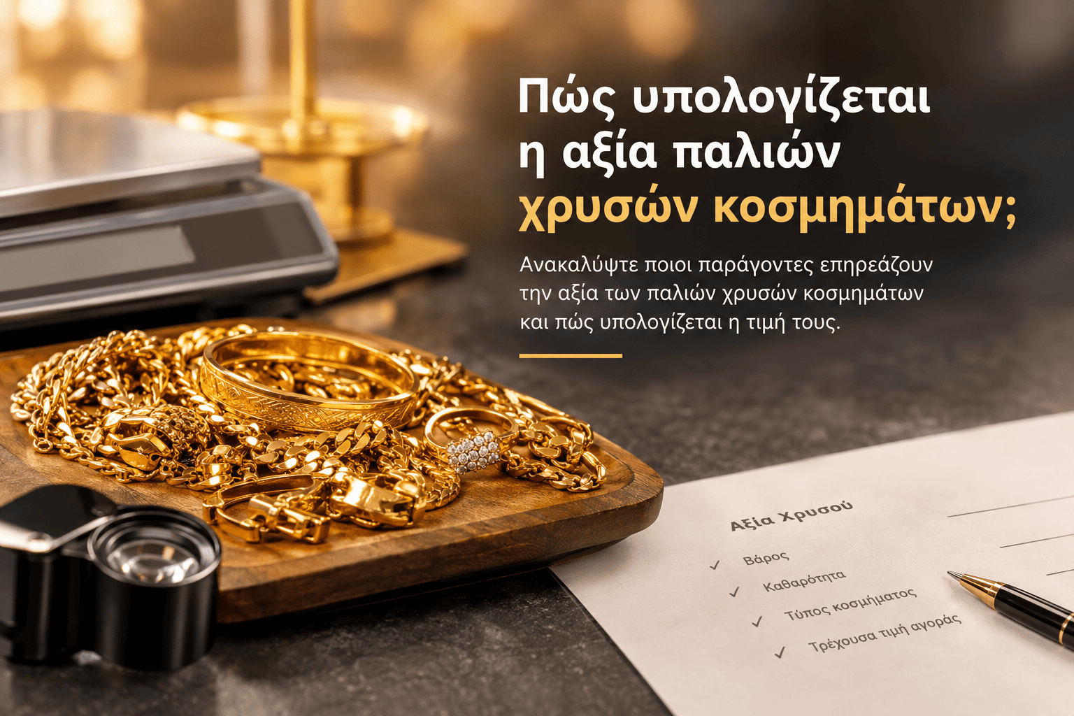 aksia-palion-xrison-kosmimaton Εκτίμηση παλιών χρυσών κοσμημάτων με ζυγαριά ακριβείας και εργαλεία κοσμηματοπώλη