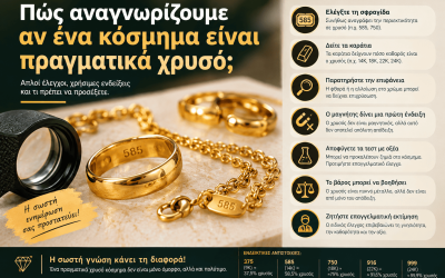 Πώς αναγνωρίζουμε αν ένα κόσμημα είναι πραγματικά χρυσό;
